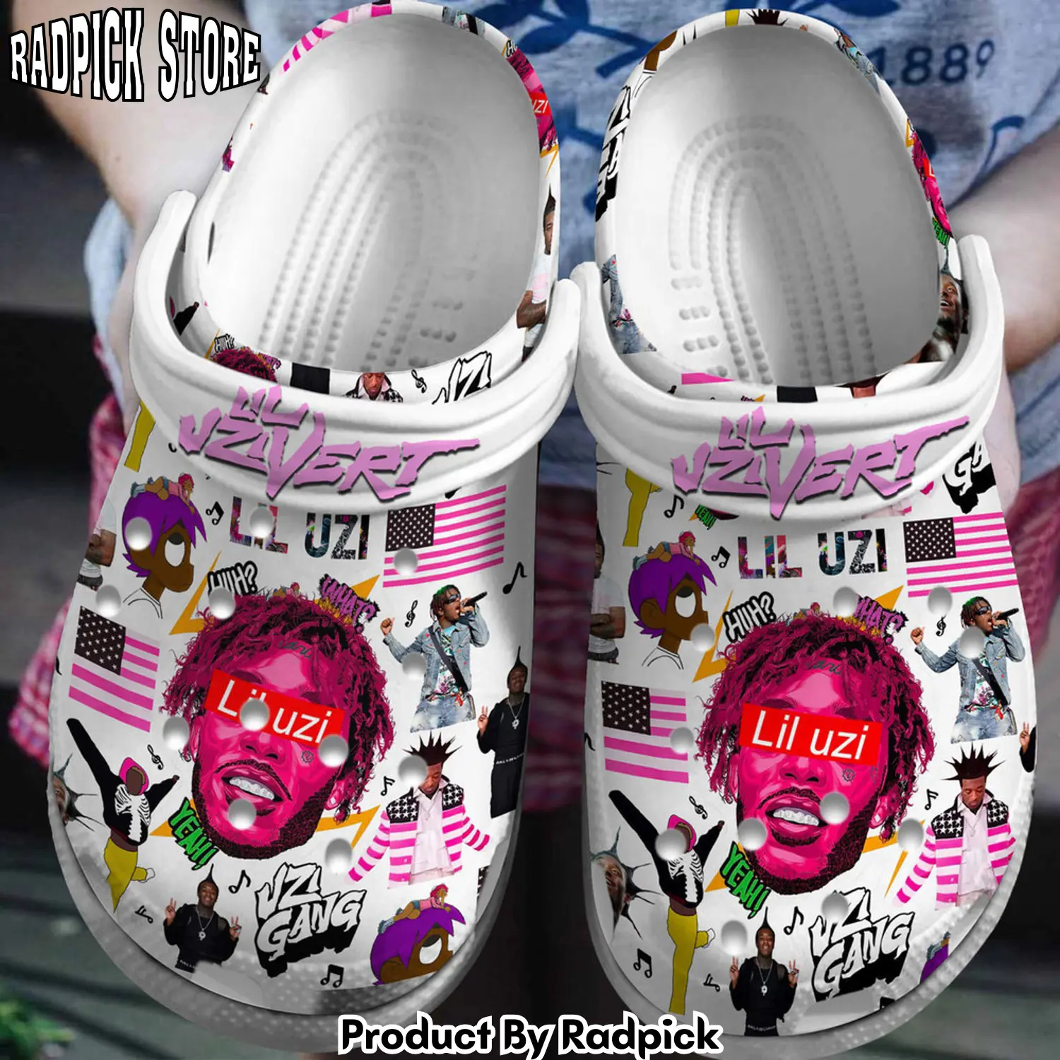 Radpick premium lil uzi vert music clogs shoes comfortable for men women rp6522261